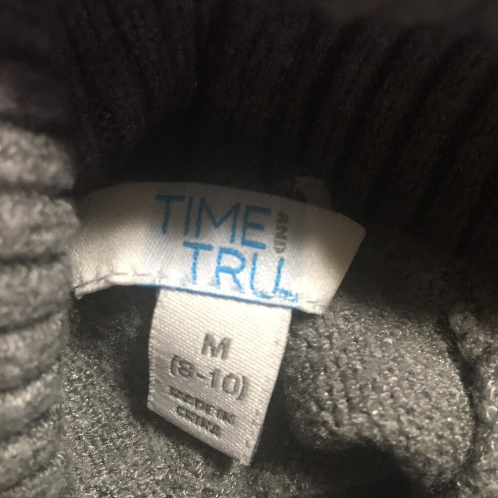 ✨️3 For $20✨️  Women M gray turtleneck long sweater Oversize CoastalGrandma 90s - Picture 3 of 8